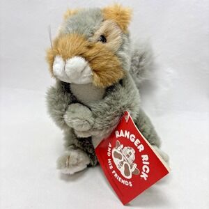 Vintage Sammy Squirrel Ranger Rick Friends Plush Stuffed Animal Toy 90s 8" W/Tag